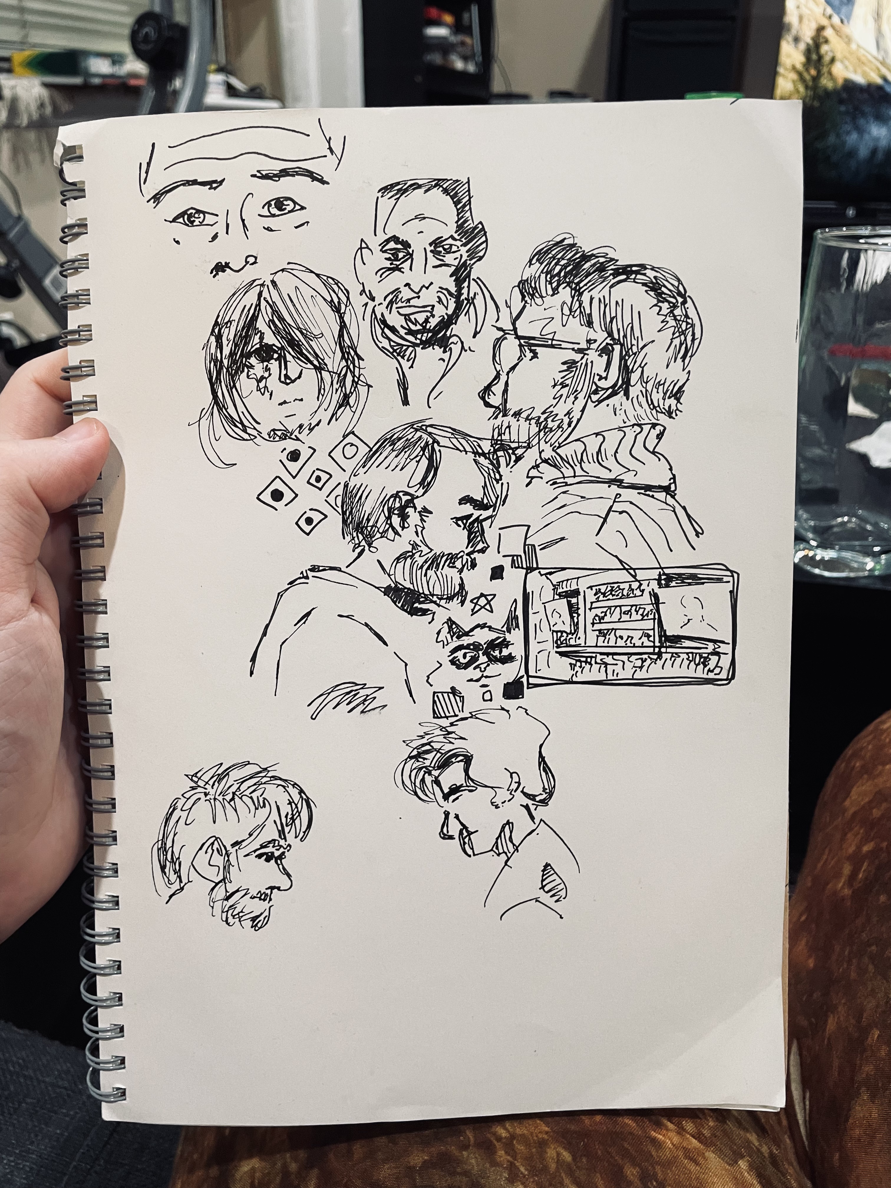 sketchbook from New Years Eve brunch