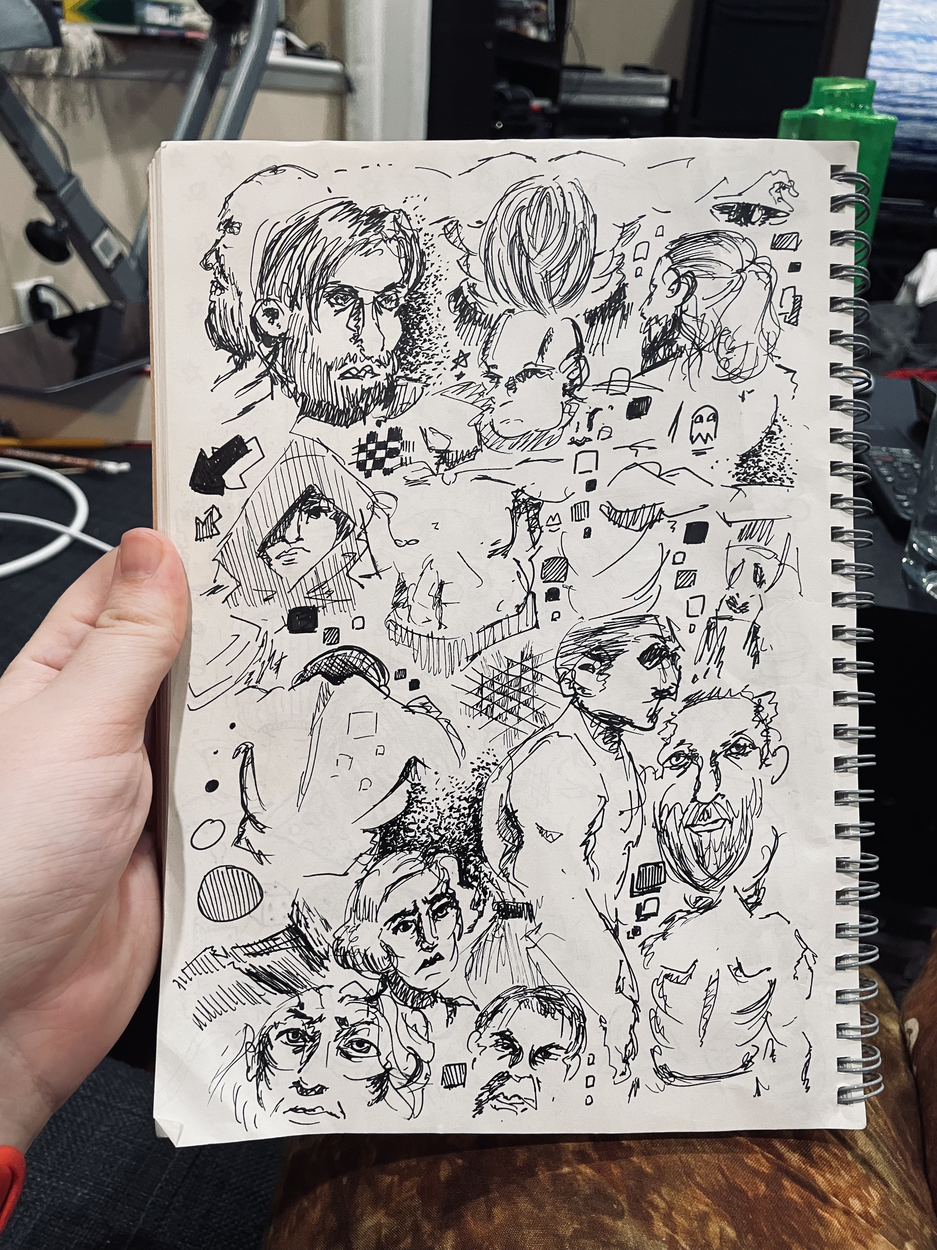 Page 1 of wrestling sketches