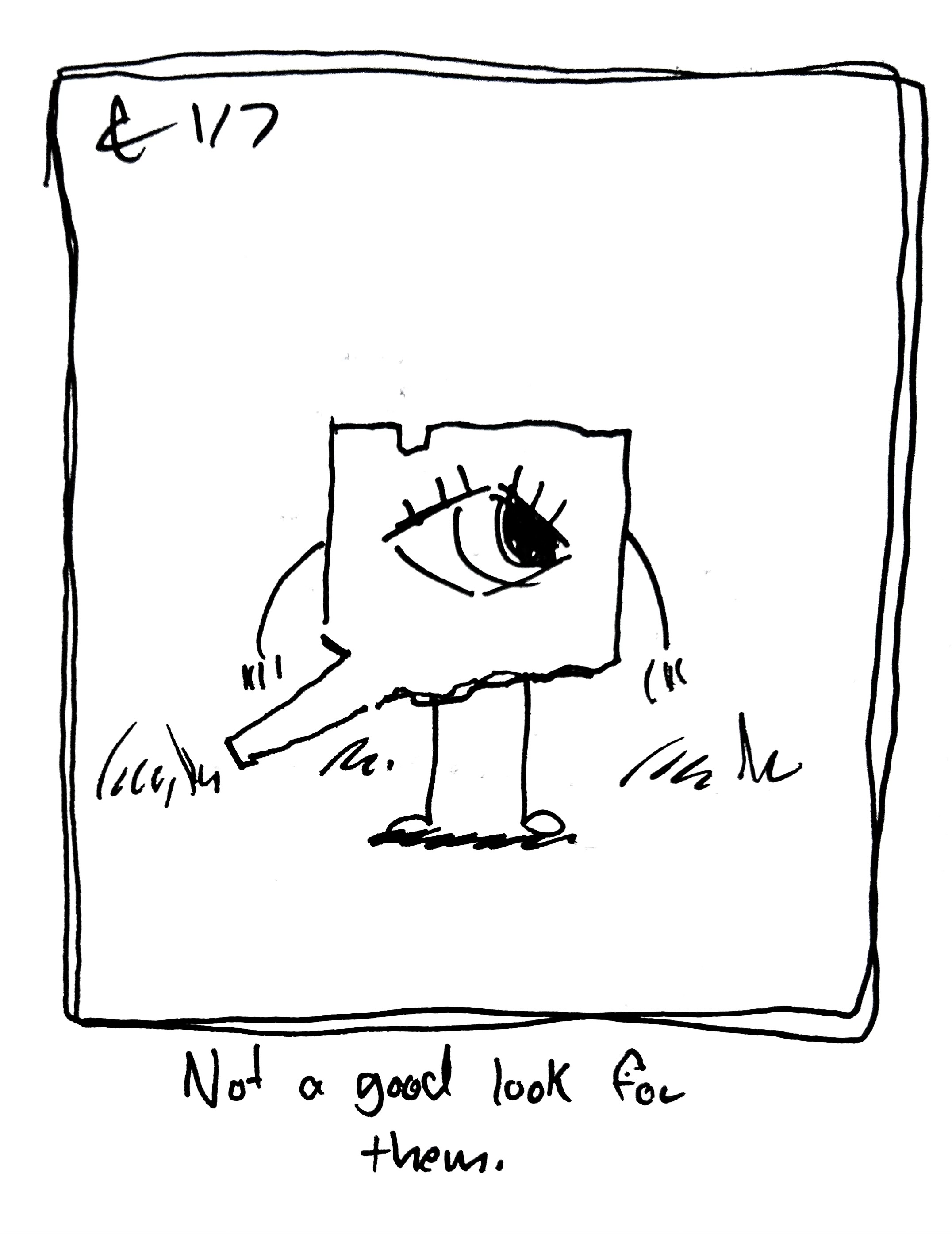 The little guy is shaped like Connecticut. The caption reads "Not a good look for them"