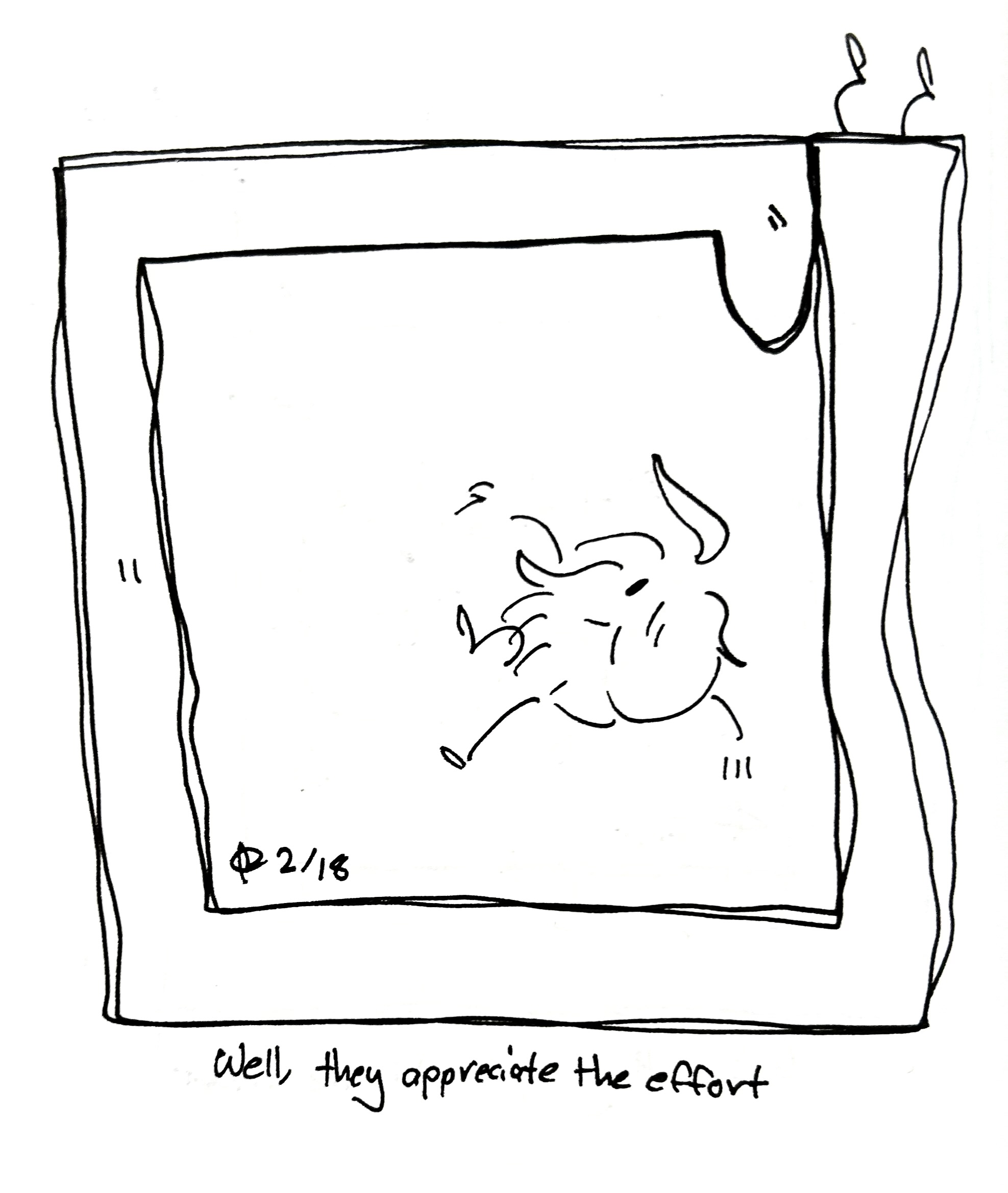 The tall one wraps around the mercenary like a comic panel. The caption reads "well, they appreciate the effort"